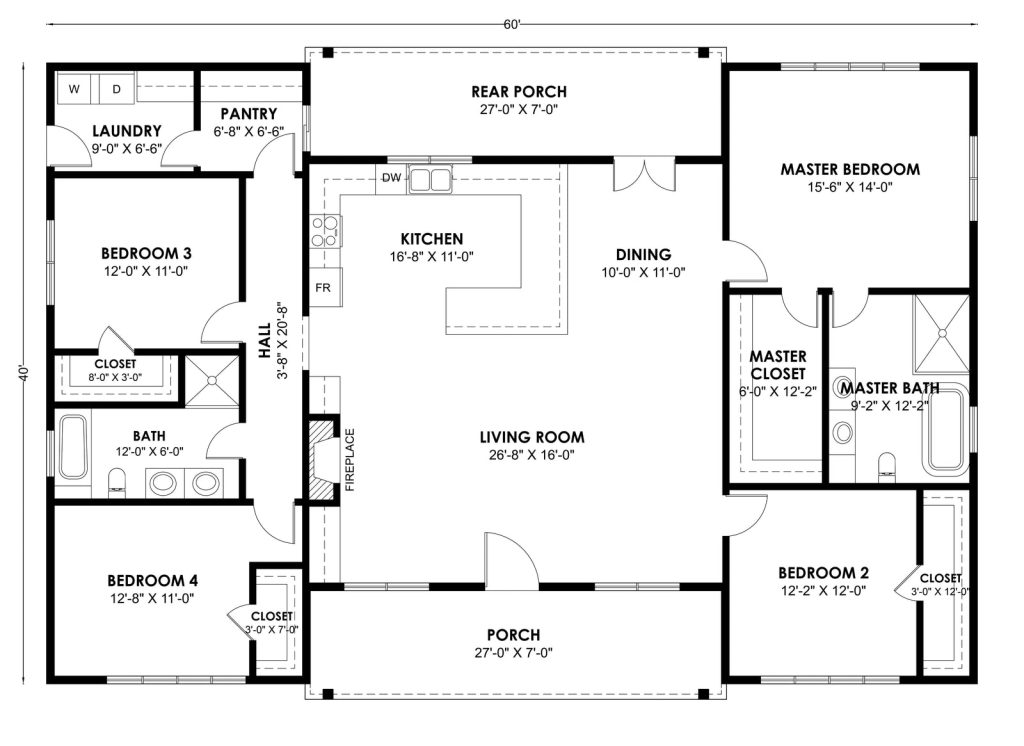 Mallory FH-00107 barndominium floor plan